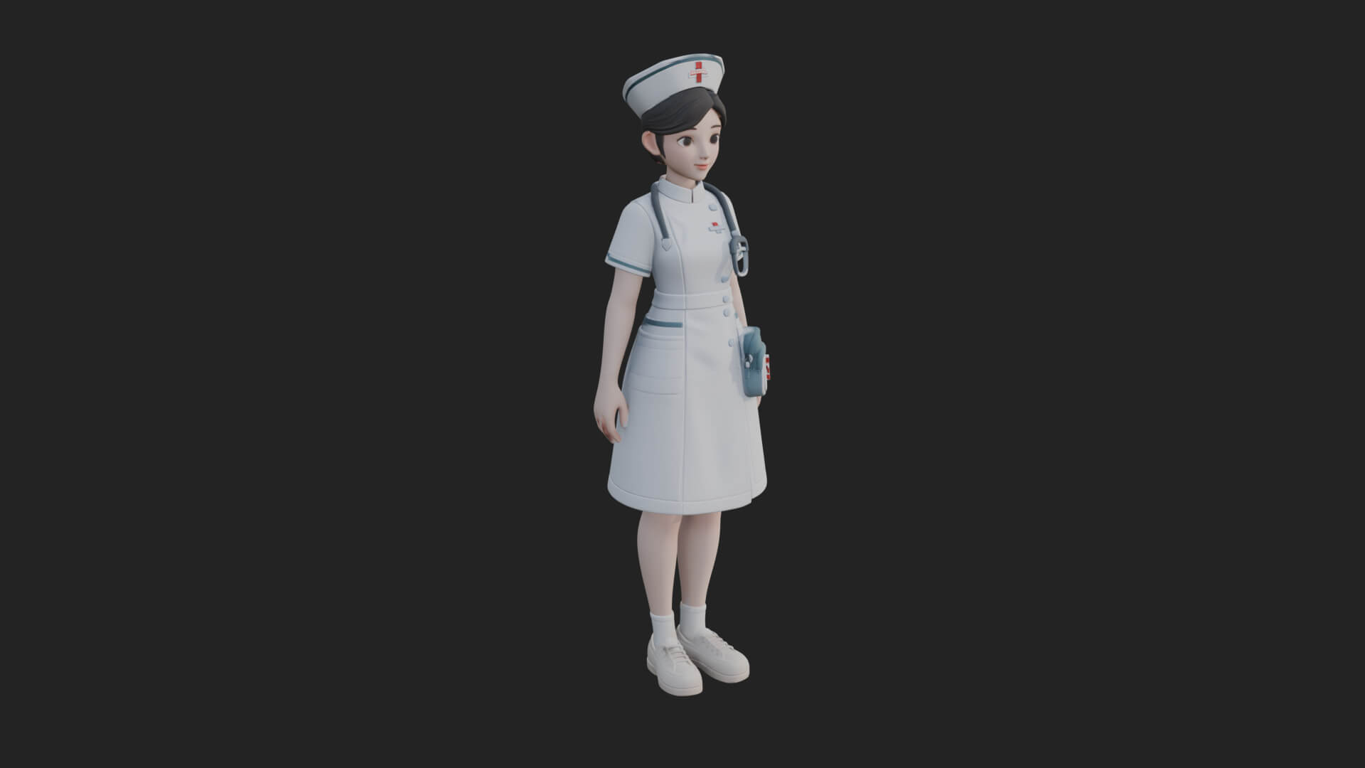 Nurse Woman Statue Design 4 3D Print Model 3D Model