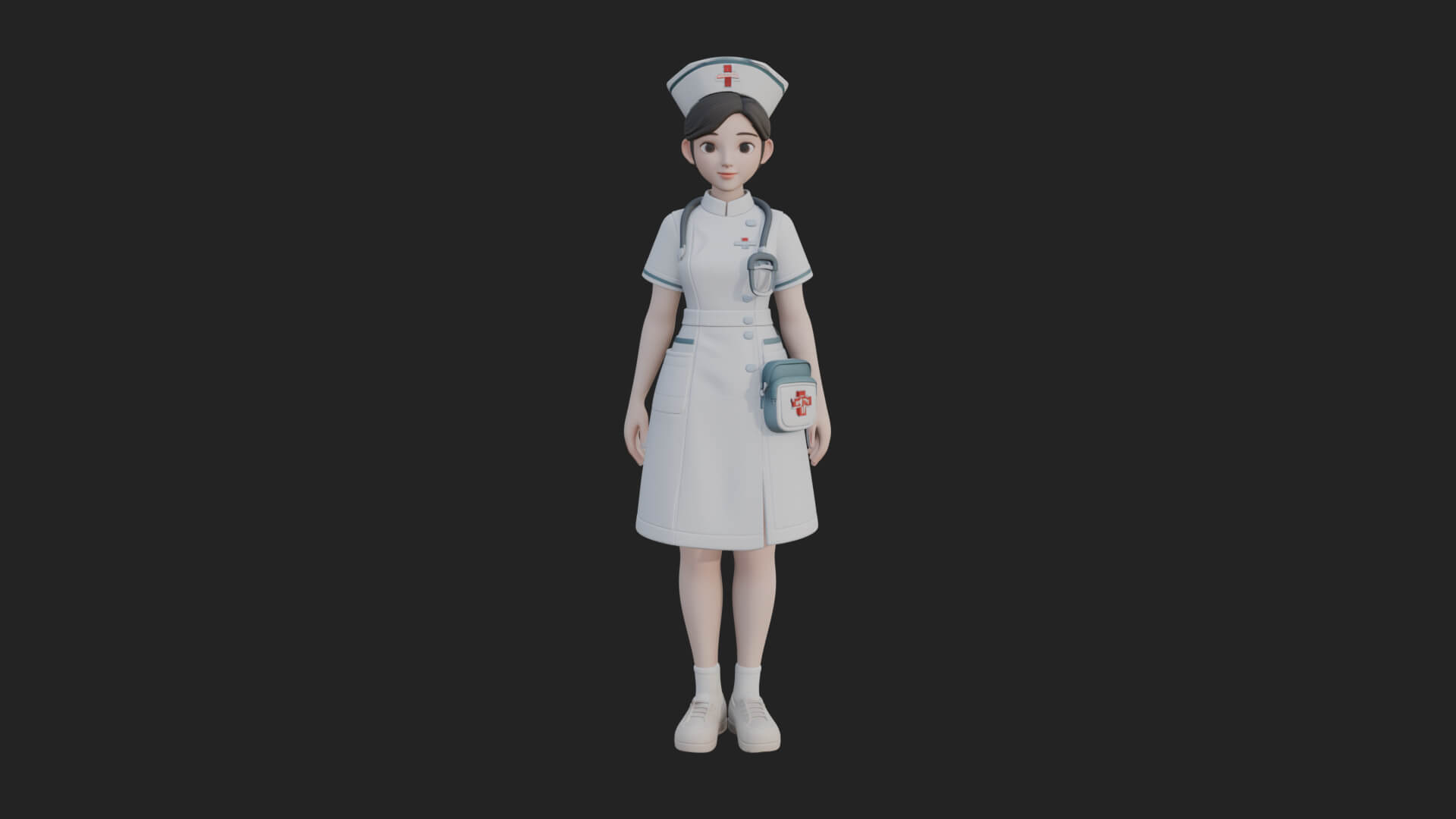 Nurse Woman Statue Design 4 3D Print Model 3D Model