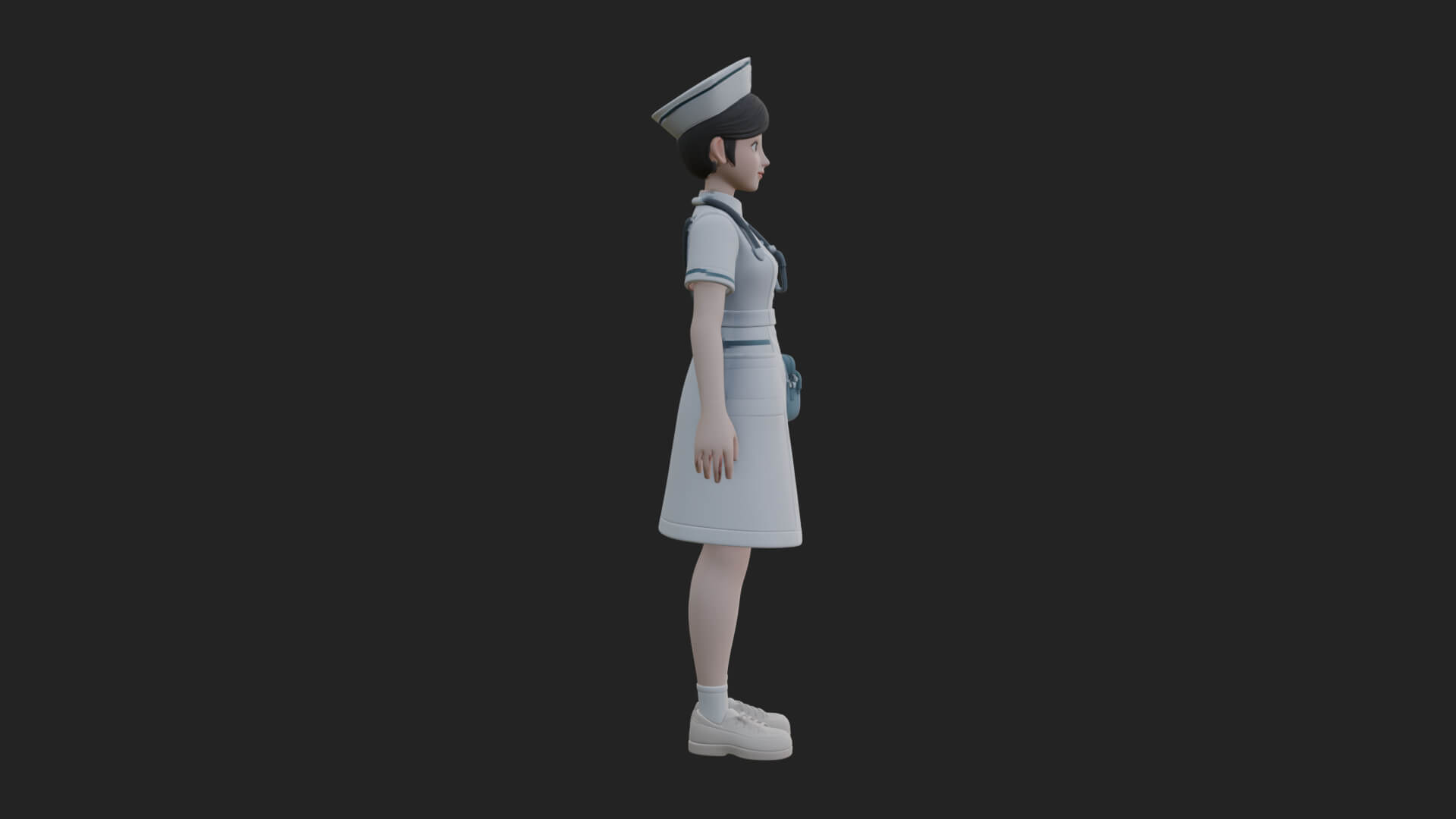 Nurse Woman Statue Design 4 3D Print Model 3D Model