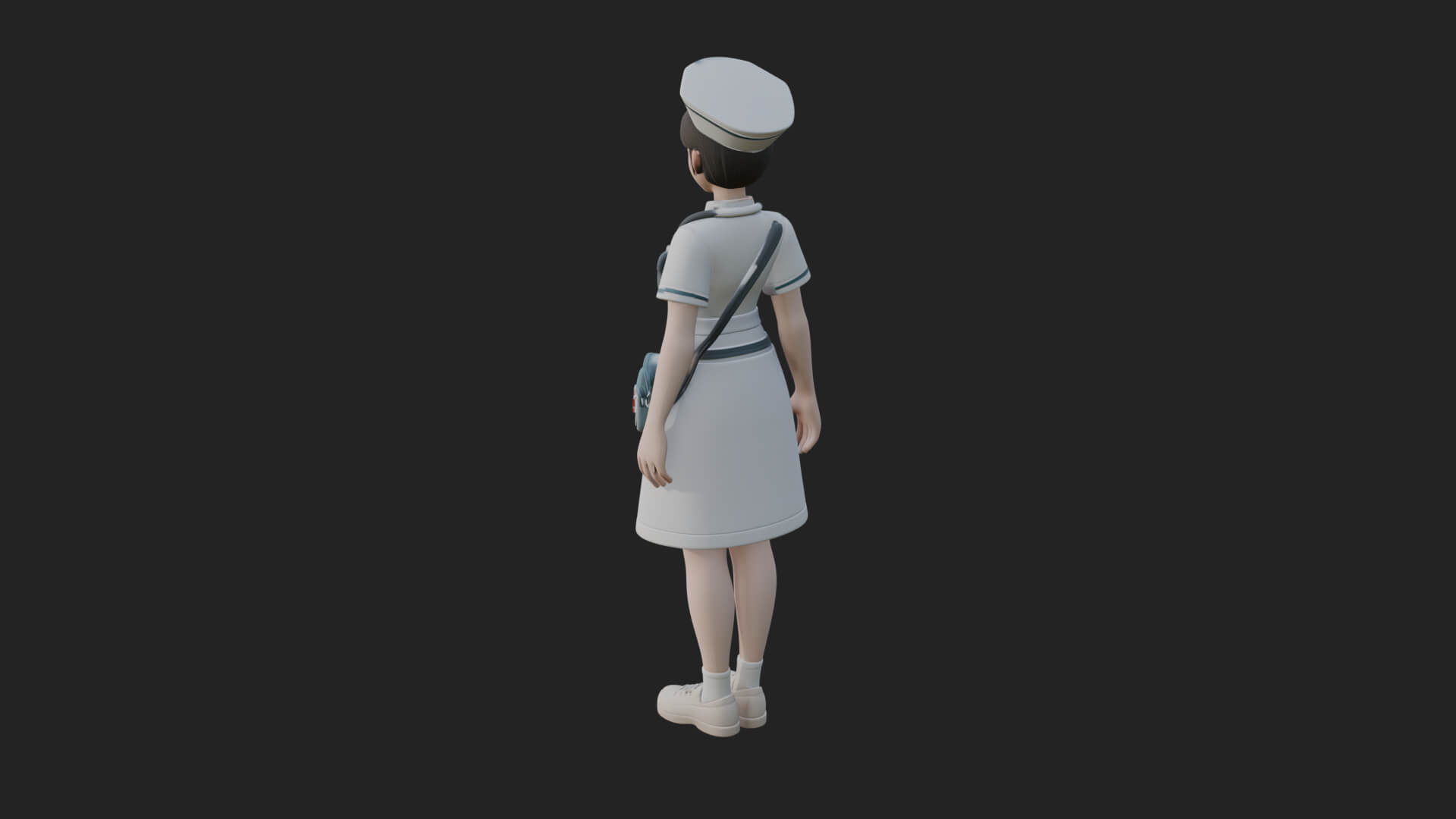 Nurse Woman Statue Design 4 3D Print Model 3D Model