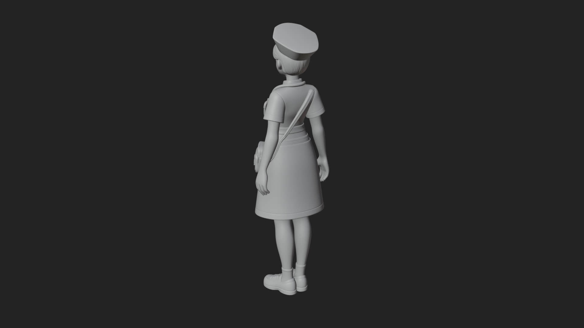 Nurse Woman Statue Design 4 3D Print Model 3D Model