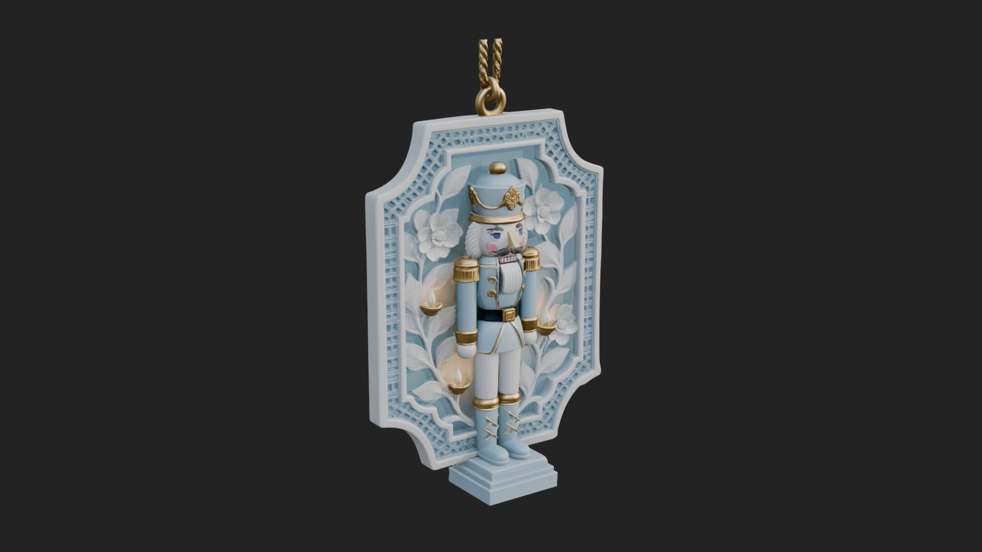 Nutcracker Panel Ornament Design 1 3D Print Model 3D Model