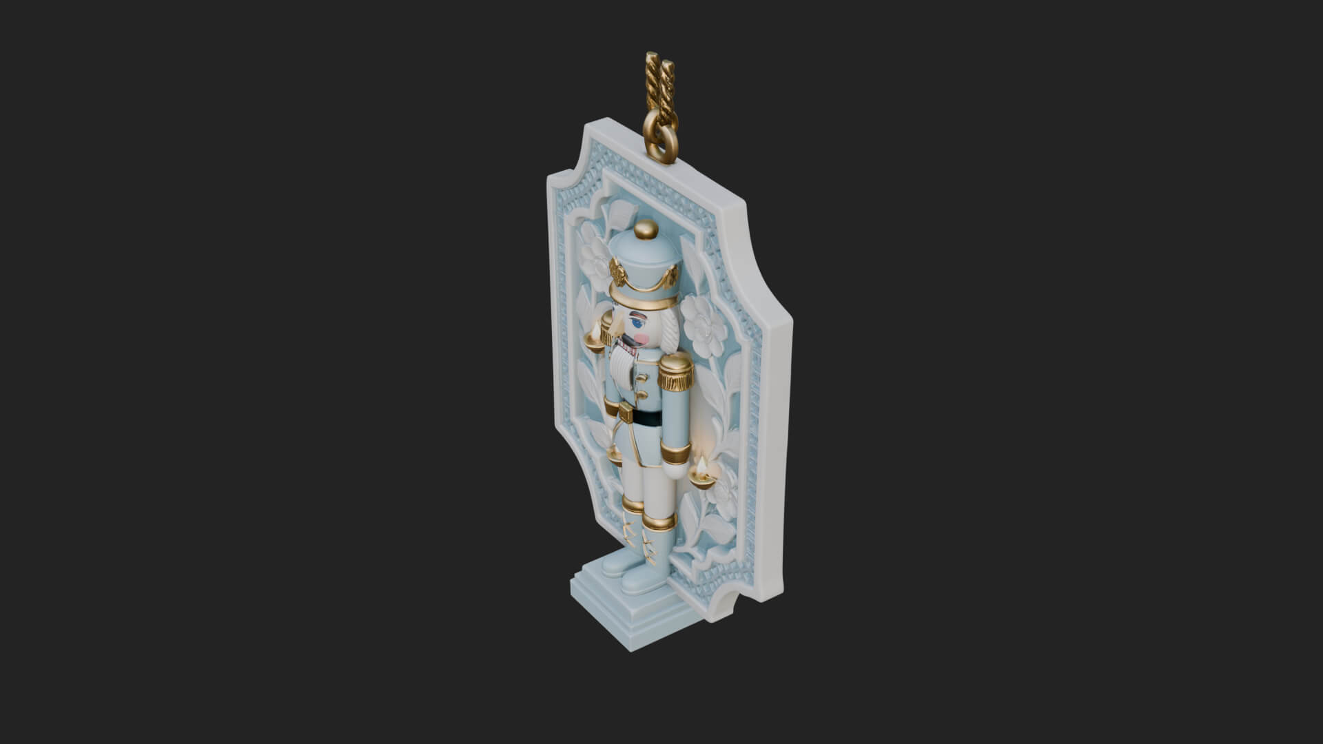 Nutcracker Panel Ornament Design 1 3D Print Model 3D Model