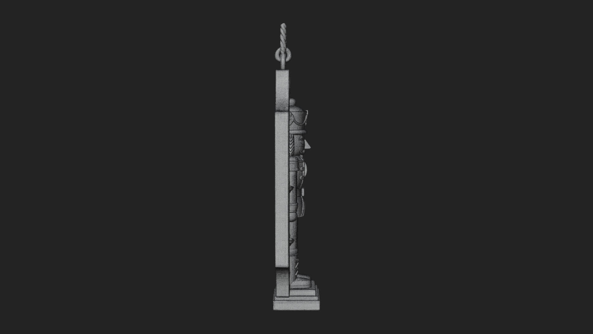 Nutcracker Panel Ornament Design 1 3D Print Model 3D Model
