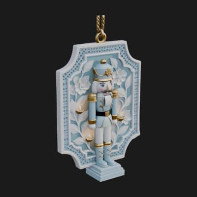 Nutcracker Panel Ornament Design 1 3D Print Model