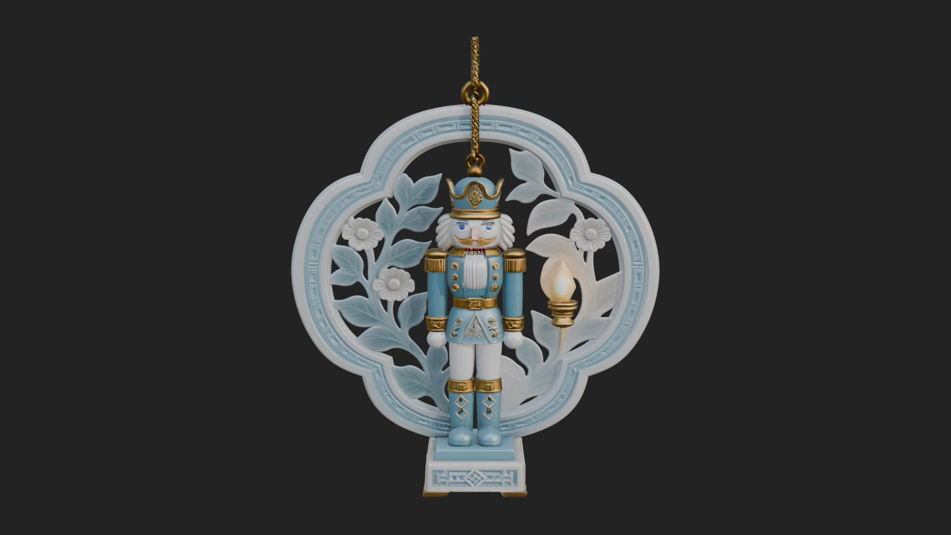 Nutcracker Panel Ornament Design 2 3D Print Model 3D Model