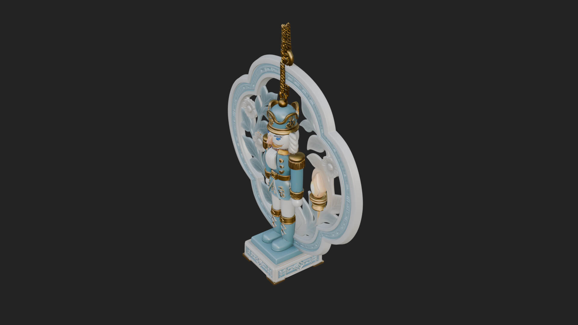 Nutcracker Panel Ornament Design 2 3D Print Model 3D Model