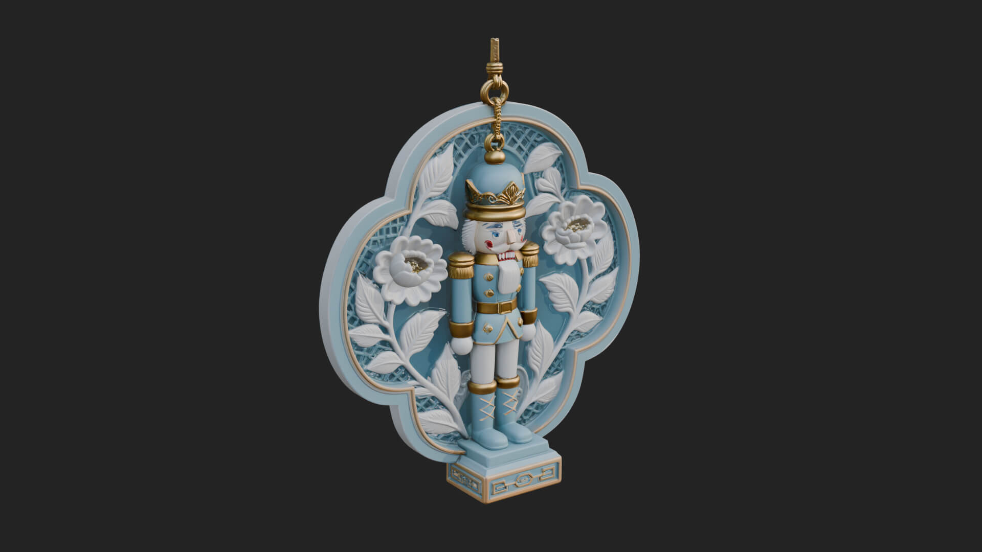 Nutcracker Panel Ornament Design 3 3D Print Model 3D Model
