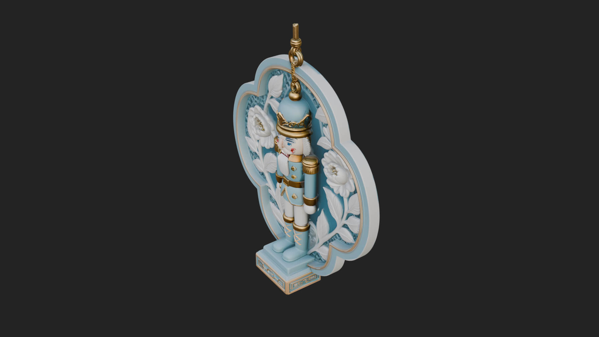 Nutcracker Panel Ornament Design 3 3D Print Model 3D Model