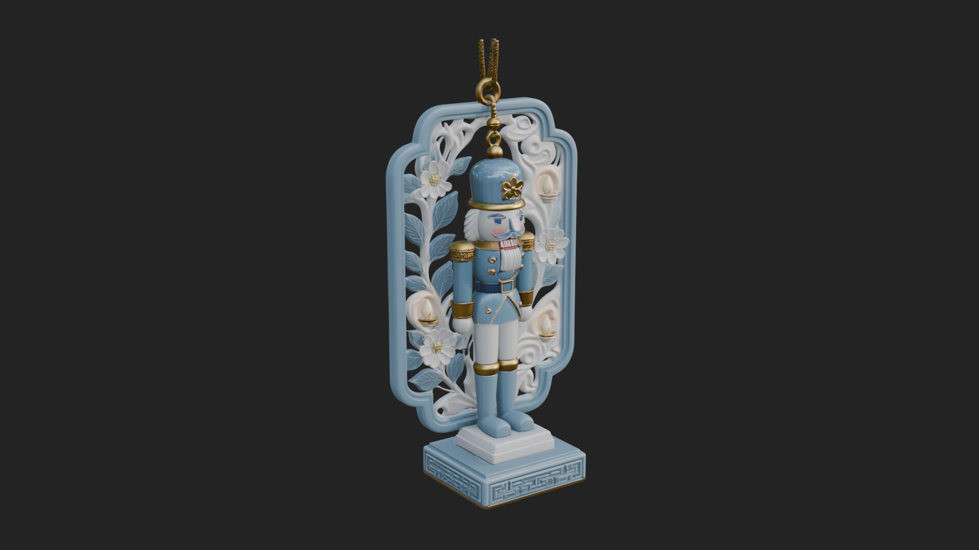 Nutcracker Panel Ornament Design 4 3D Print Model 3D Model