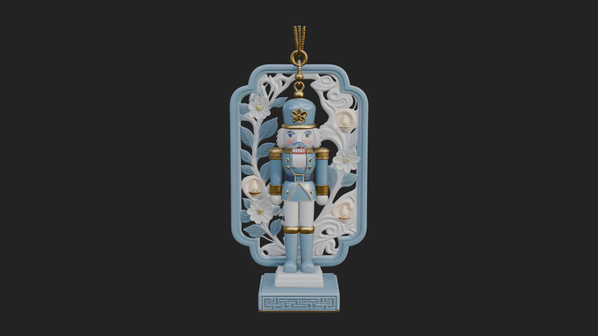 Nutcracker Panel Ornament Design 4 3D Print Model 3D Model