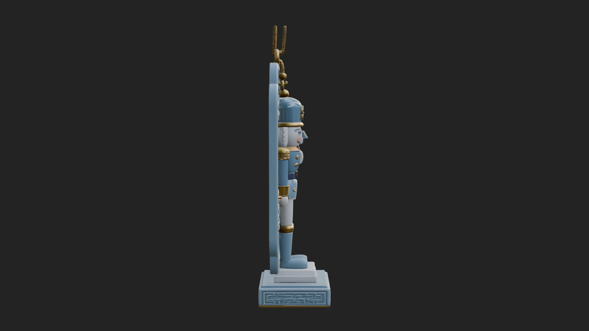 Nutcracker Panel Ornament Design 4 3D Print Model 3D Model