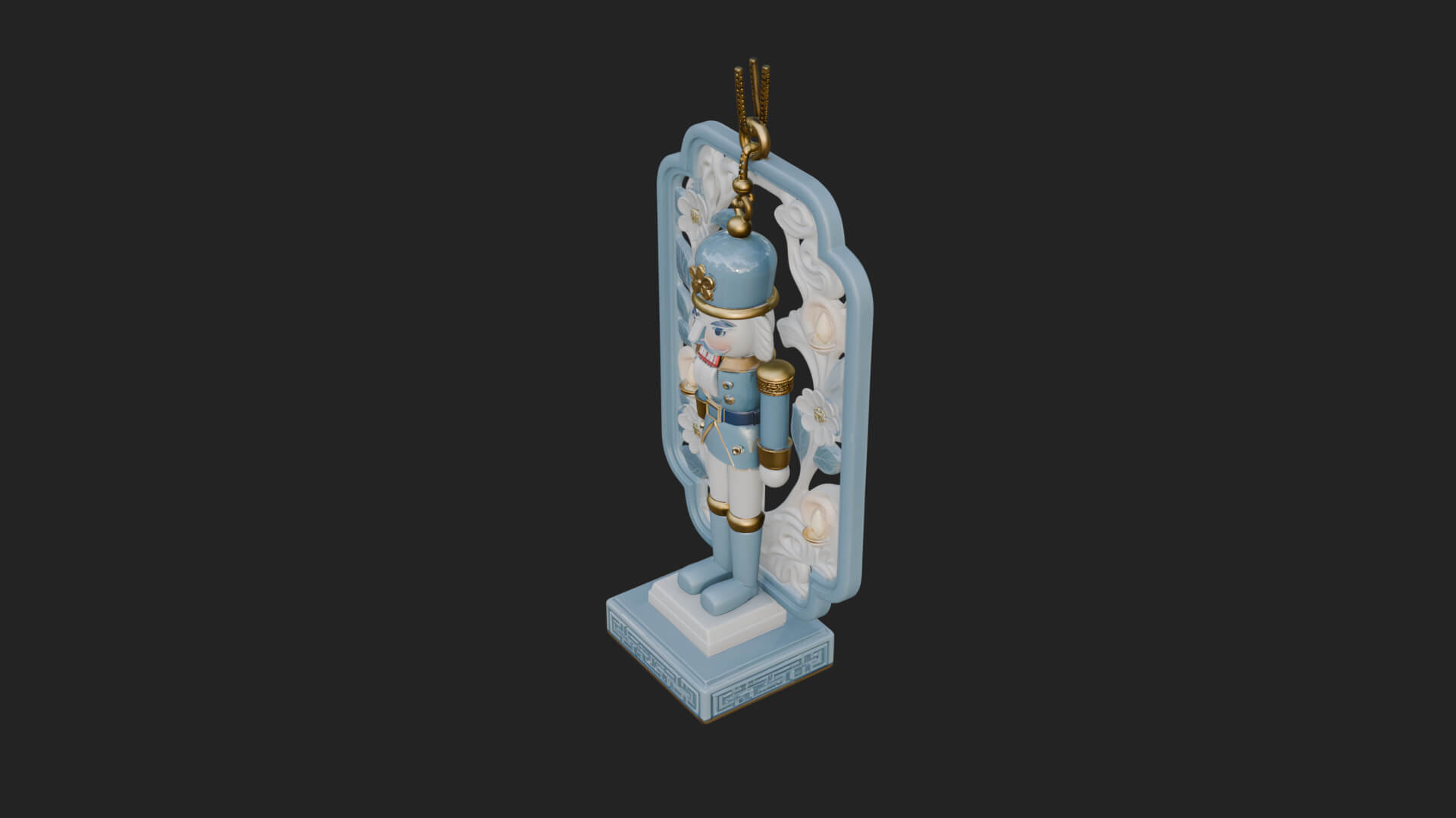 Nutcracker Panel Ornament Design 4 3D Print Model 3D Model