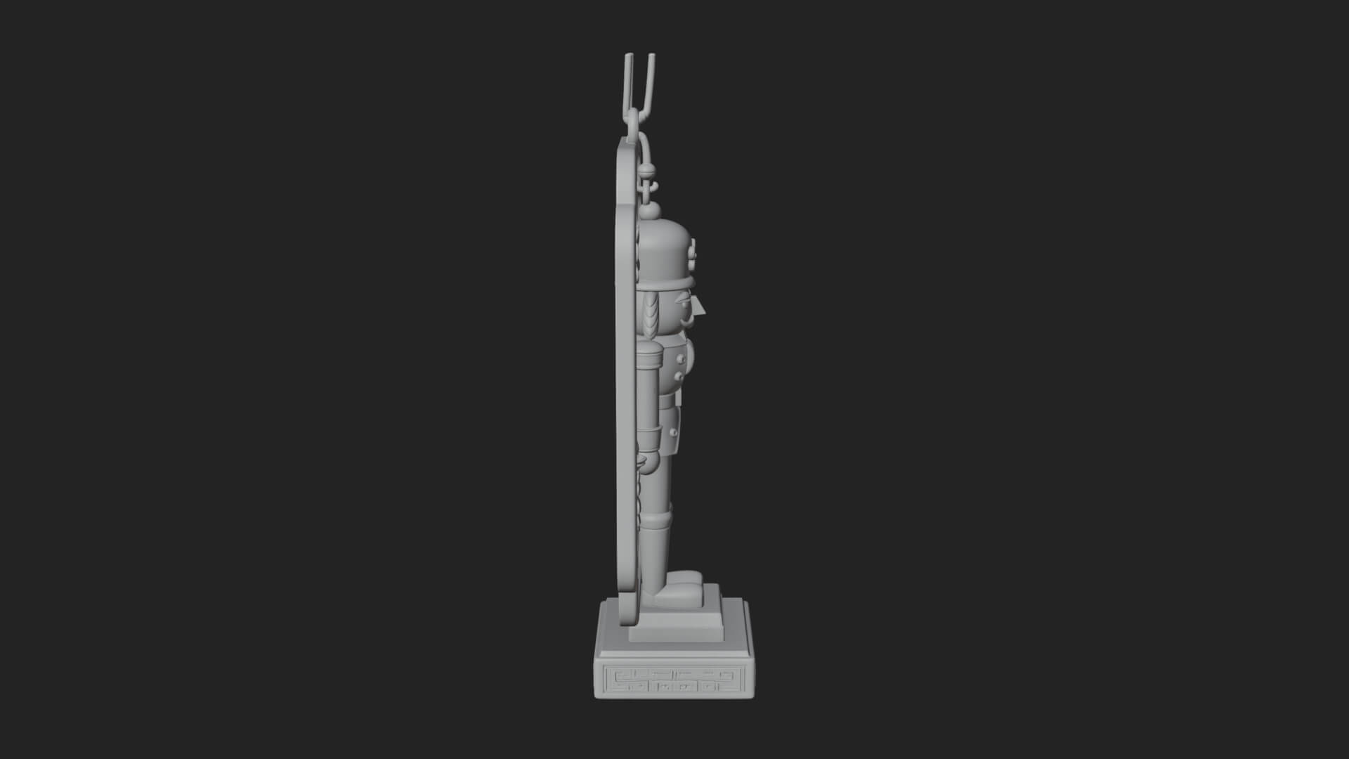 Nutcracker Panel Ornament Design 4 3D Print Model 3D Model