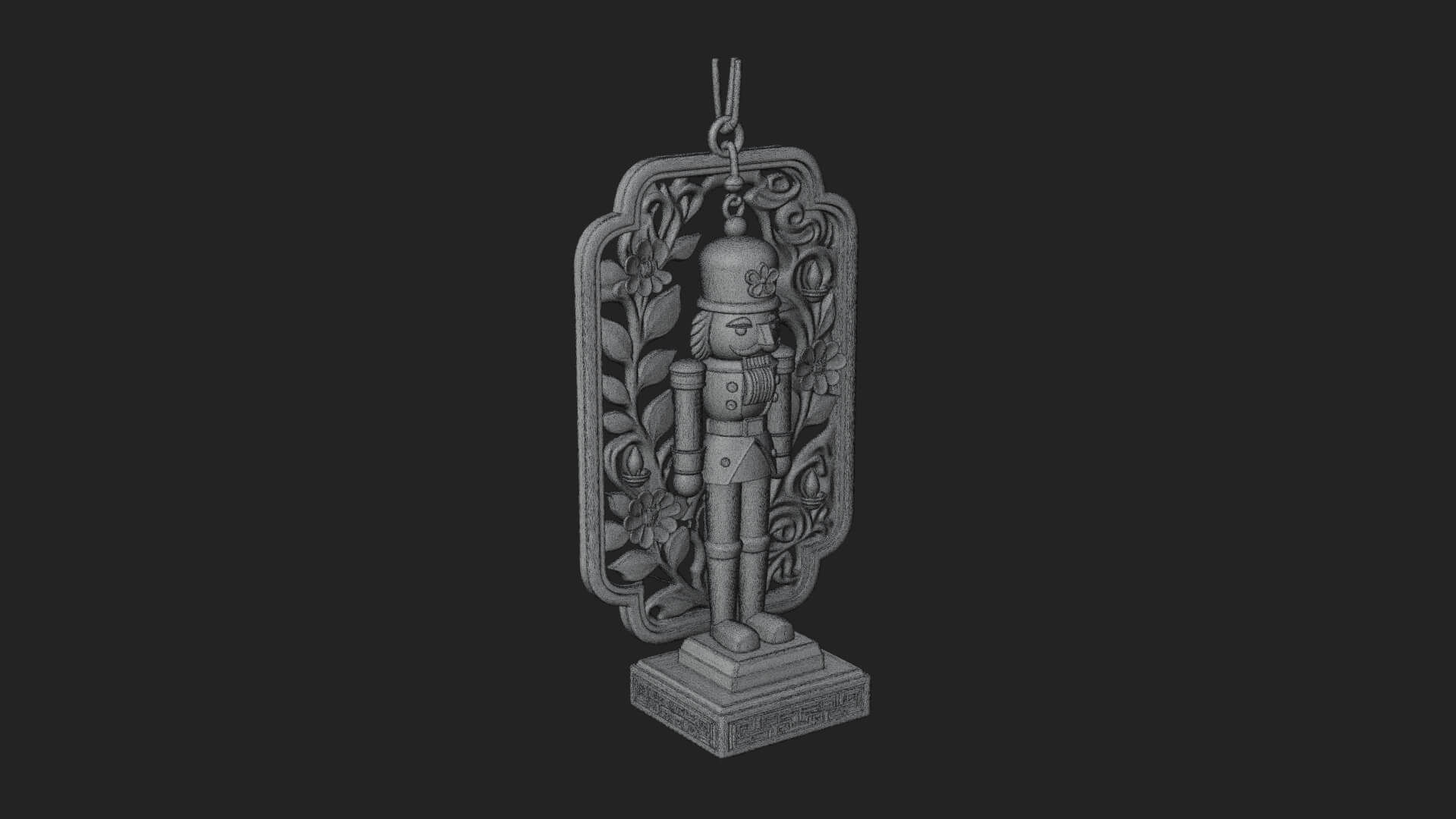 Nutcracker Panel Ornament Design 4 3D Print Model 3D Model
