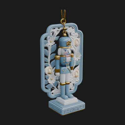Nutcracker Panel Ornament Design 4 3D Print Model