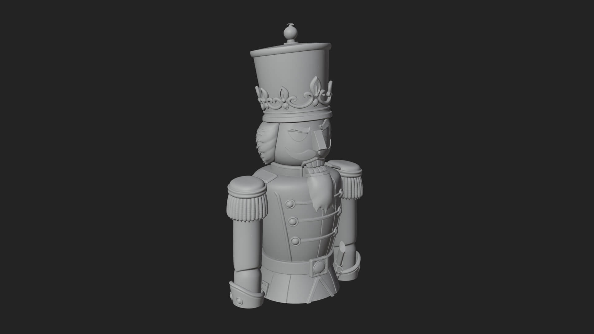 Nutcracker Soldier Statue Design 5 3D Print Model 3D Model