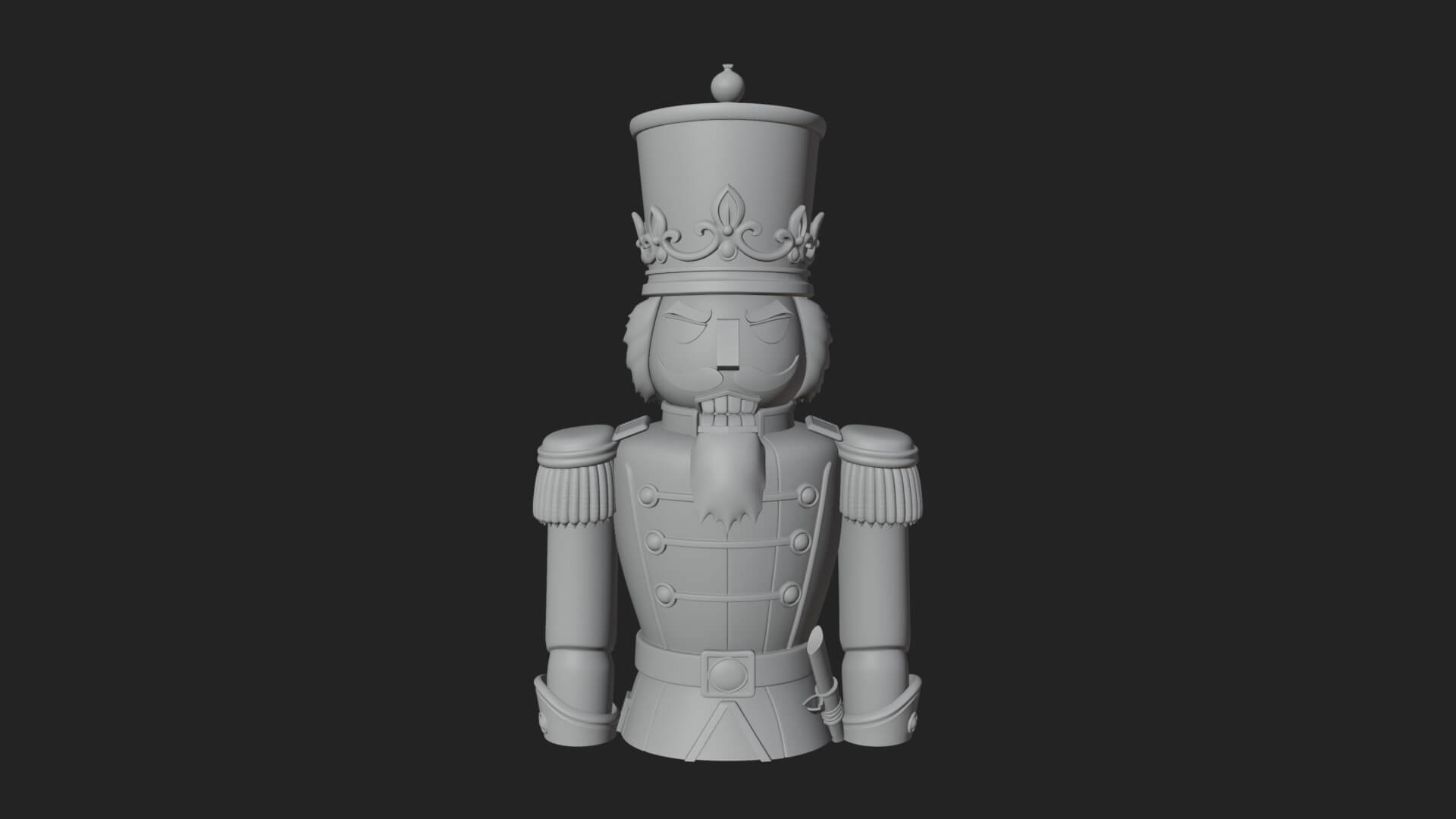 Nutcracker Soldier Statue Design 5 3D Print Model 3D Model