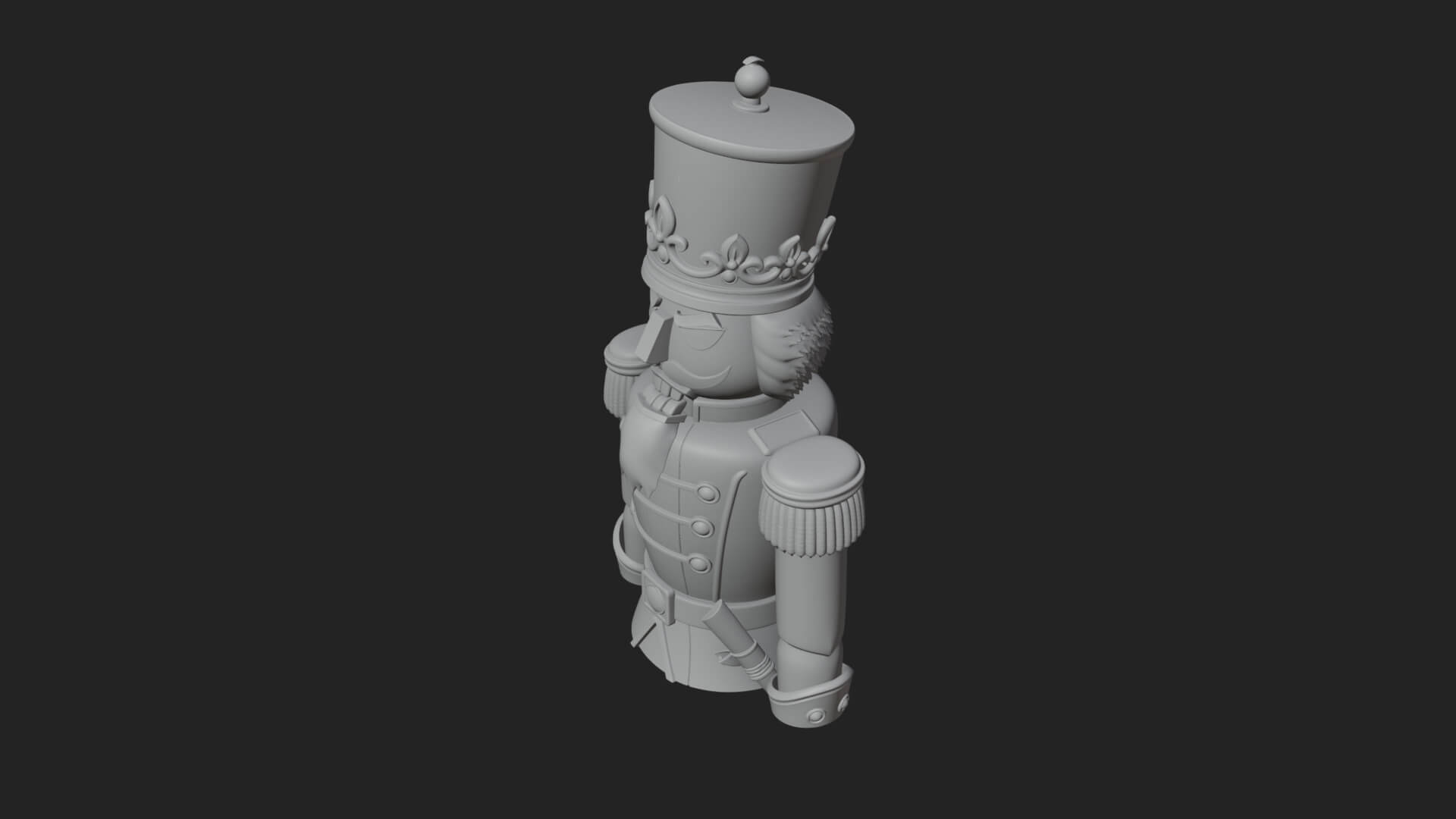 Nutcracker Soldier Statue Design 5 3D Print Model 3D Model