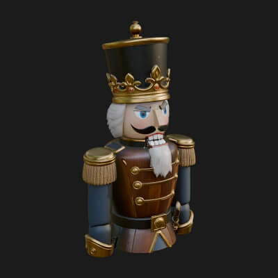 Nutcracker Soldier Statue Design 5 3D Print Model