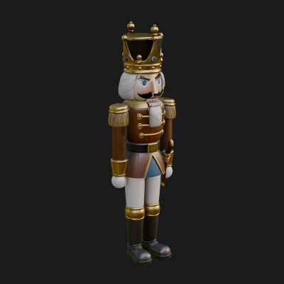 Nutcracker Soldier Statue Design 6 3D Print Model