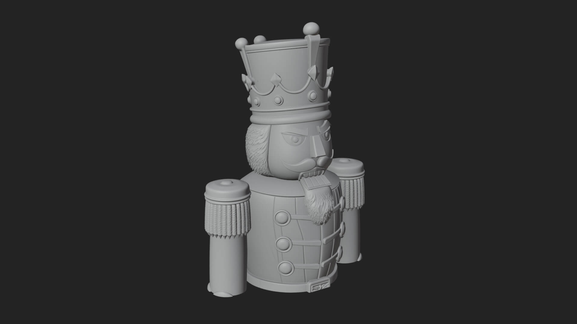 Nutcracker Soldier Statue Design 7 3D Print Model 3D Model