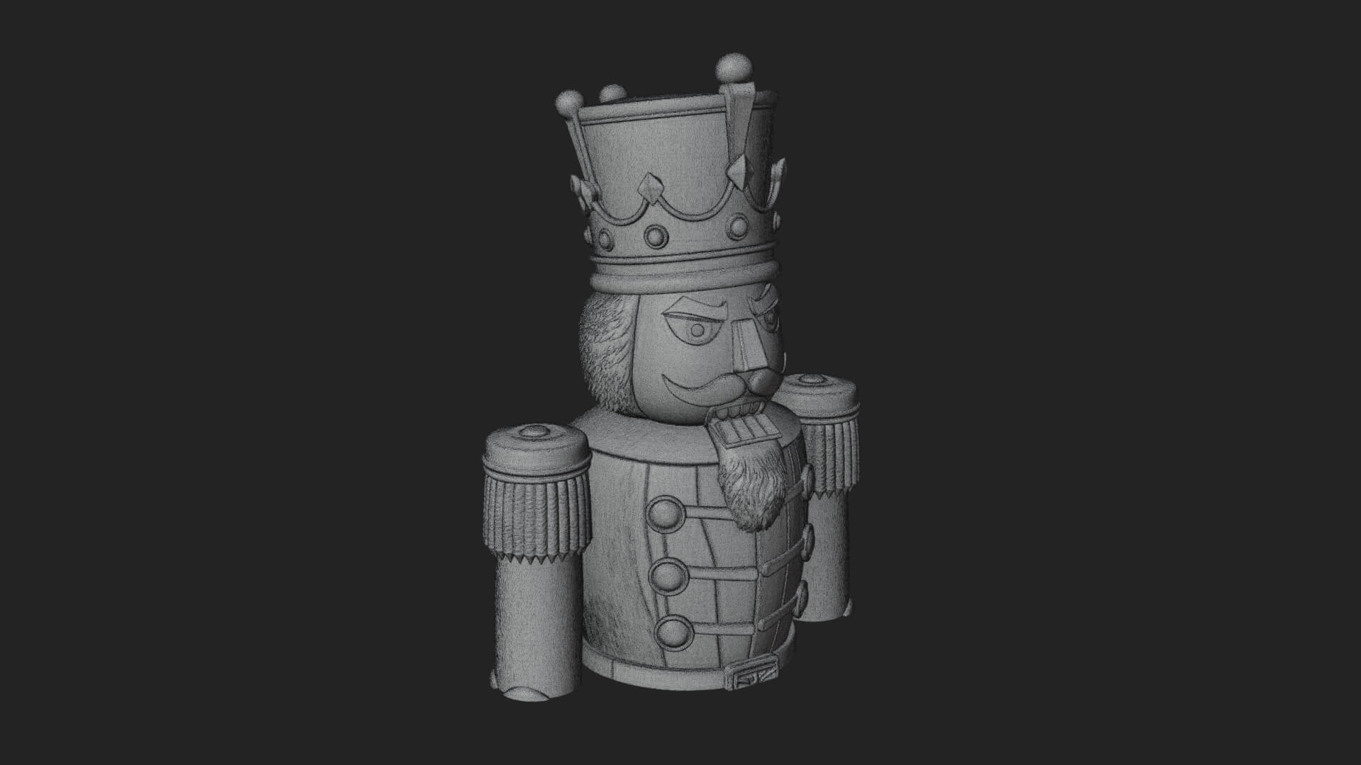 Nutcracker Soldier Statue Design 7 3D Print Model 3D Model