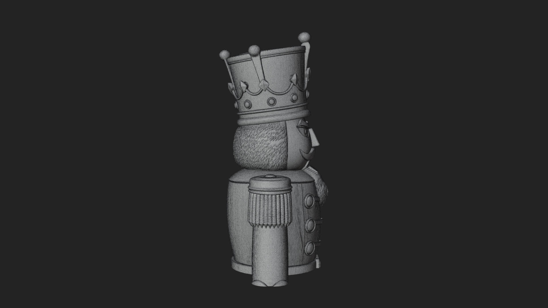 Nutcracker Soldier Statue Design 7 3D Print Model 3D Model
