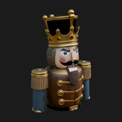 Nutcracker Soldier Statue Design 7 3D Print Model