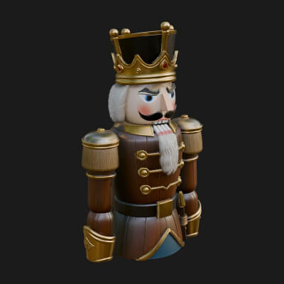 Nutcracker Soldier Statue Design 8 3D Print Model