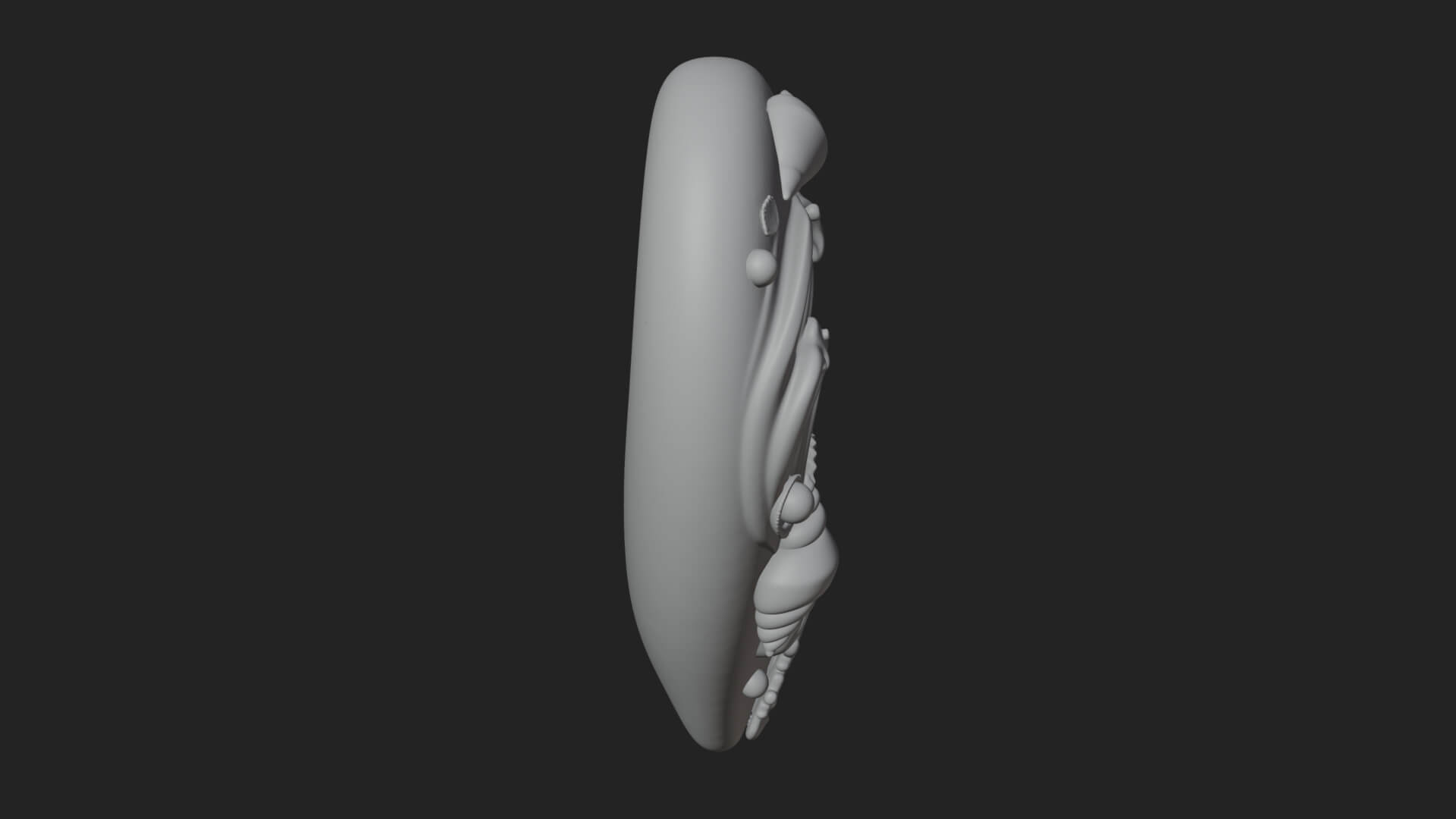 Ocean Wave Shell Heart Plaque Design 1 3d Print Model 3D Model
