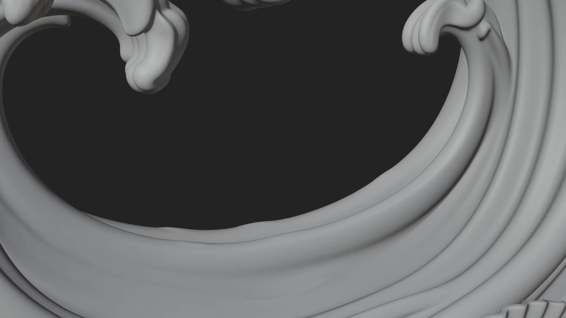 Ocean Wave Shell Heart Plaque Design 1 3d Print Model 3D Model