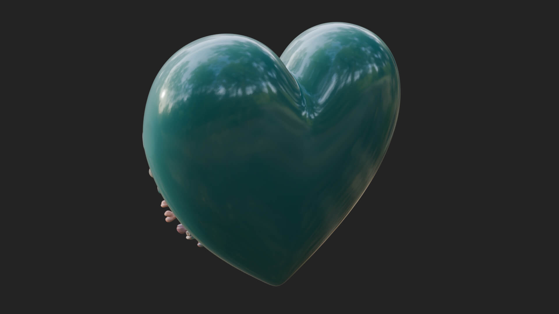 Ocean Wave Shell Heart Plaque Design 2 3D Print Model 3D Model