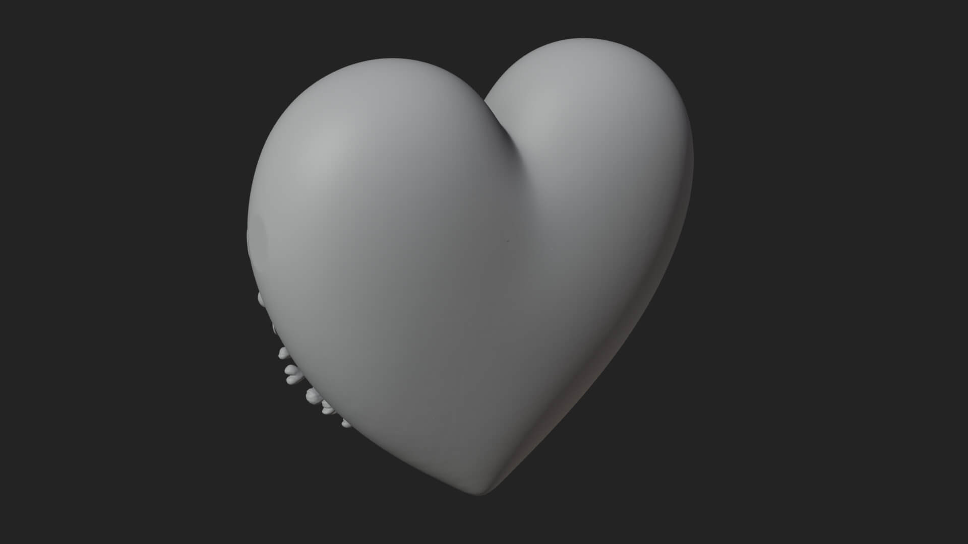 Ocean Wave Shell Heart Plaque Design 2 3D Print Model 3D Model