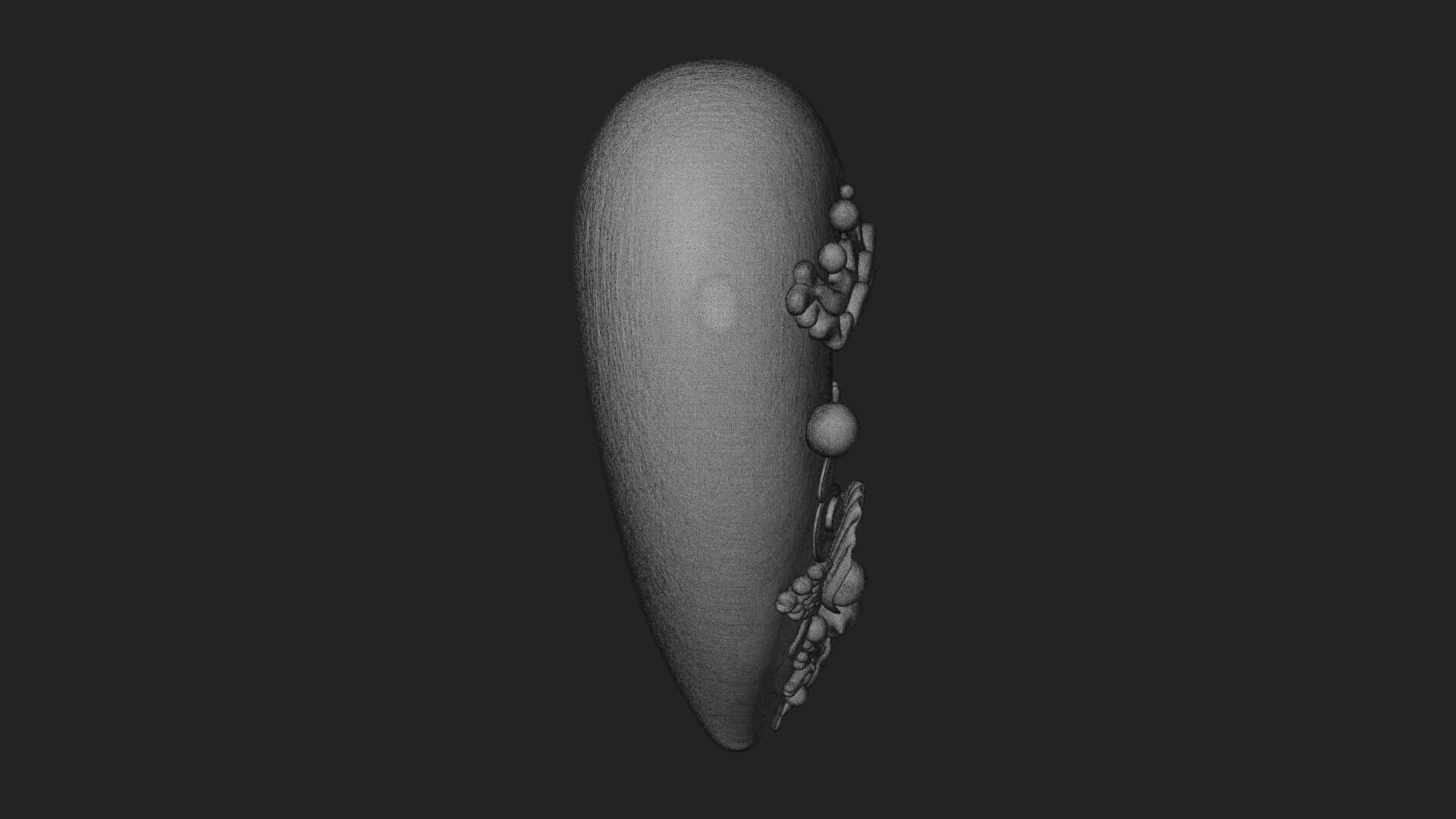 Ocean Wave Shell Heart Plaque Design 2 3D Print Model 3D Model