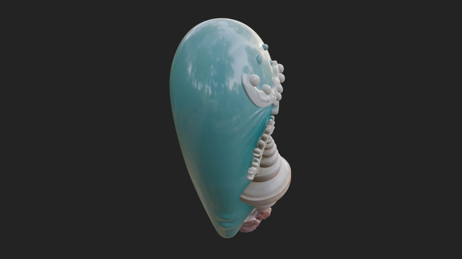 Ocean Wave Shell Heart Plaque Design 3 3D Print Model 3D Model
