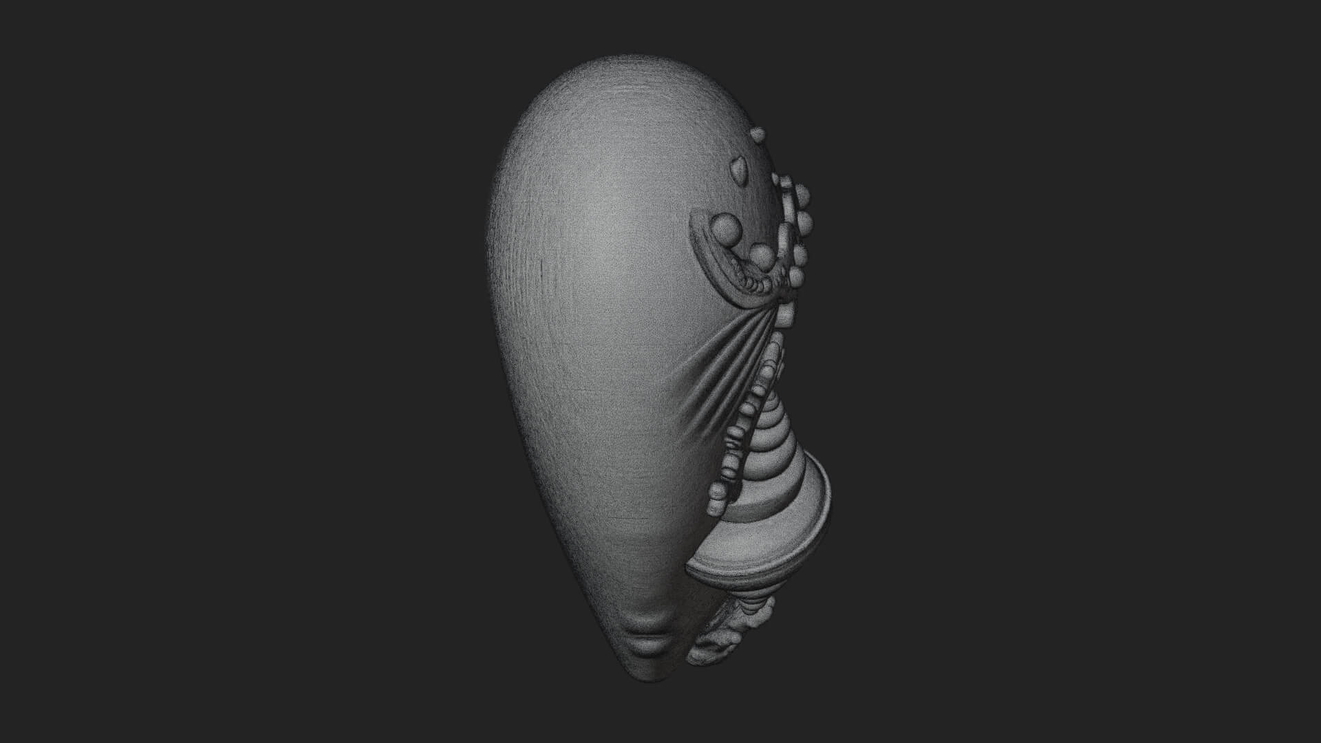 Ocean Wave Shell Heart Plaque Design 3 3D Print Model 3D Model
