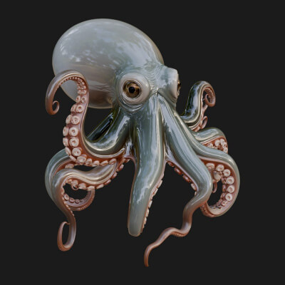 Octopus Statue Design 10 3D Print Model