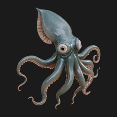 Octopus Statue Design 9 3D Print Model