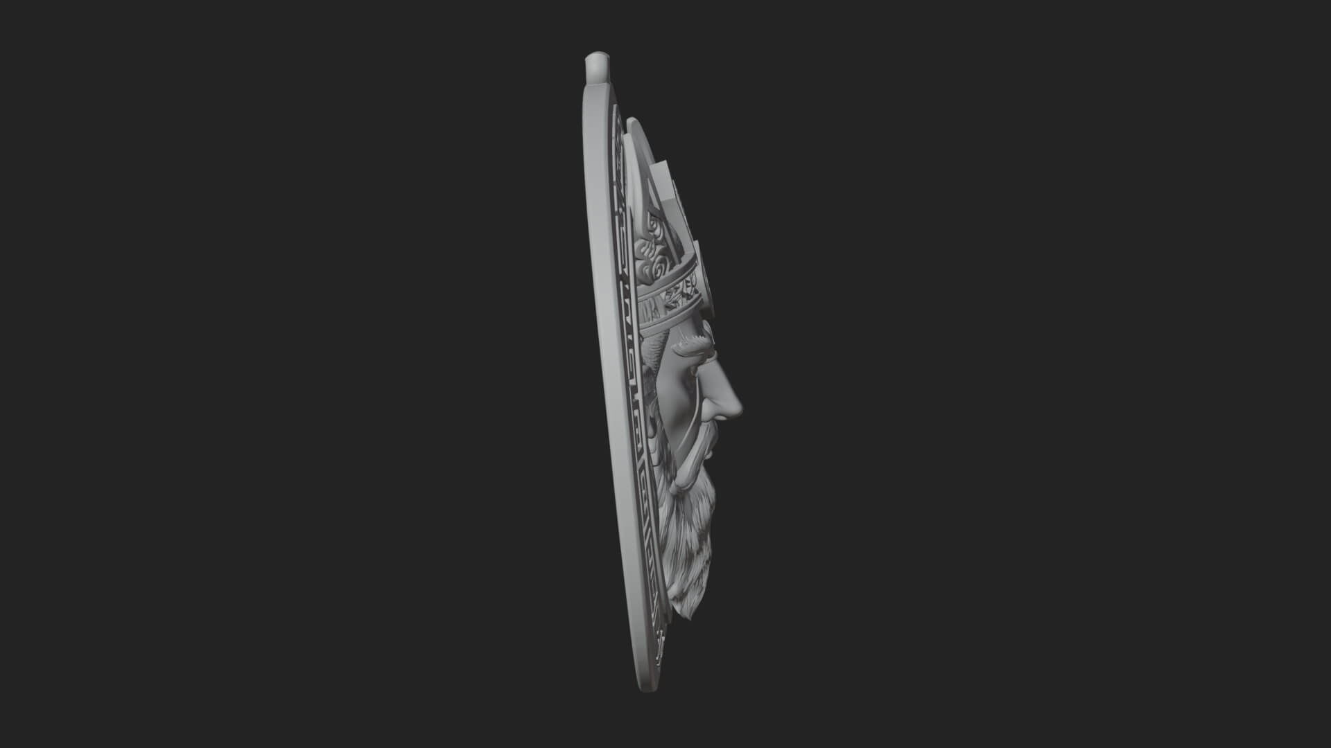 Odin with Ravens Oval Plaque Design 2 3D Print Model 3D Model