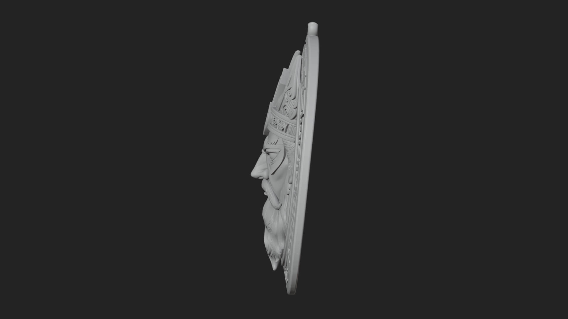 Odin with Ravens Oval Plaque Design 2 3D Print Model 3D Model