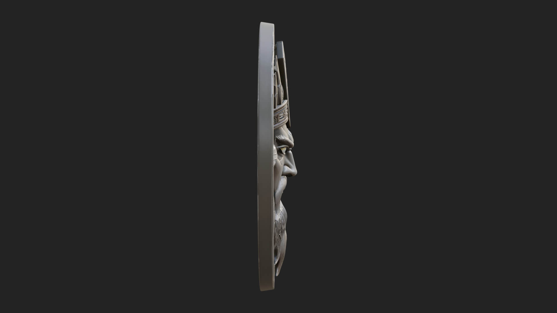 Odin with Ravens Oval Plaque Design 3 3D Print Model 3D Model