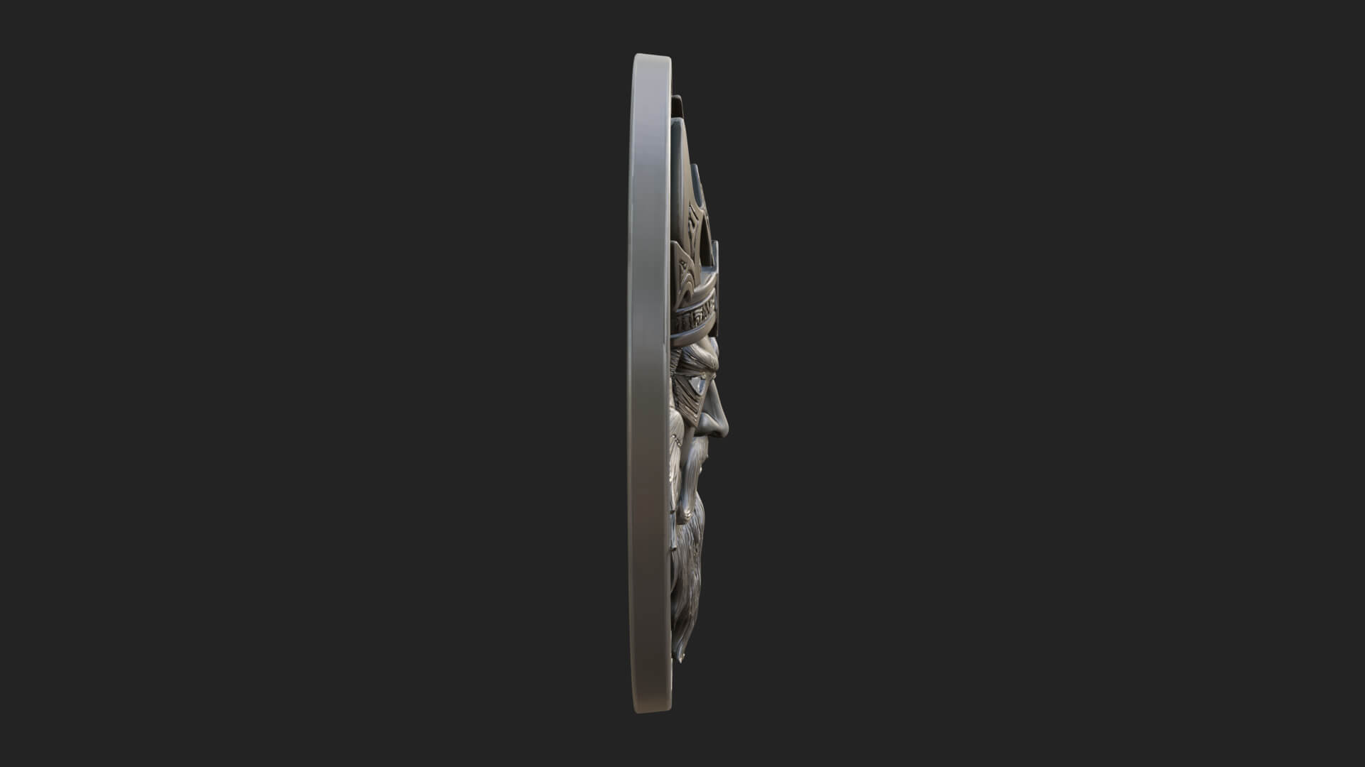 Odin with Ravens Oval Plaque Design 4 3D Print Model 3D Model