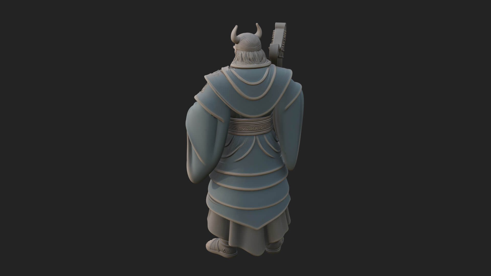 Odin with Spear Statue Design 10 3D Print Model 3D Model
