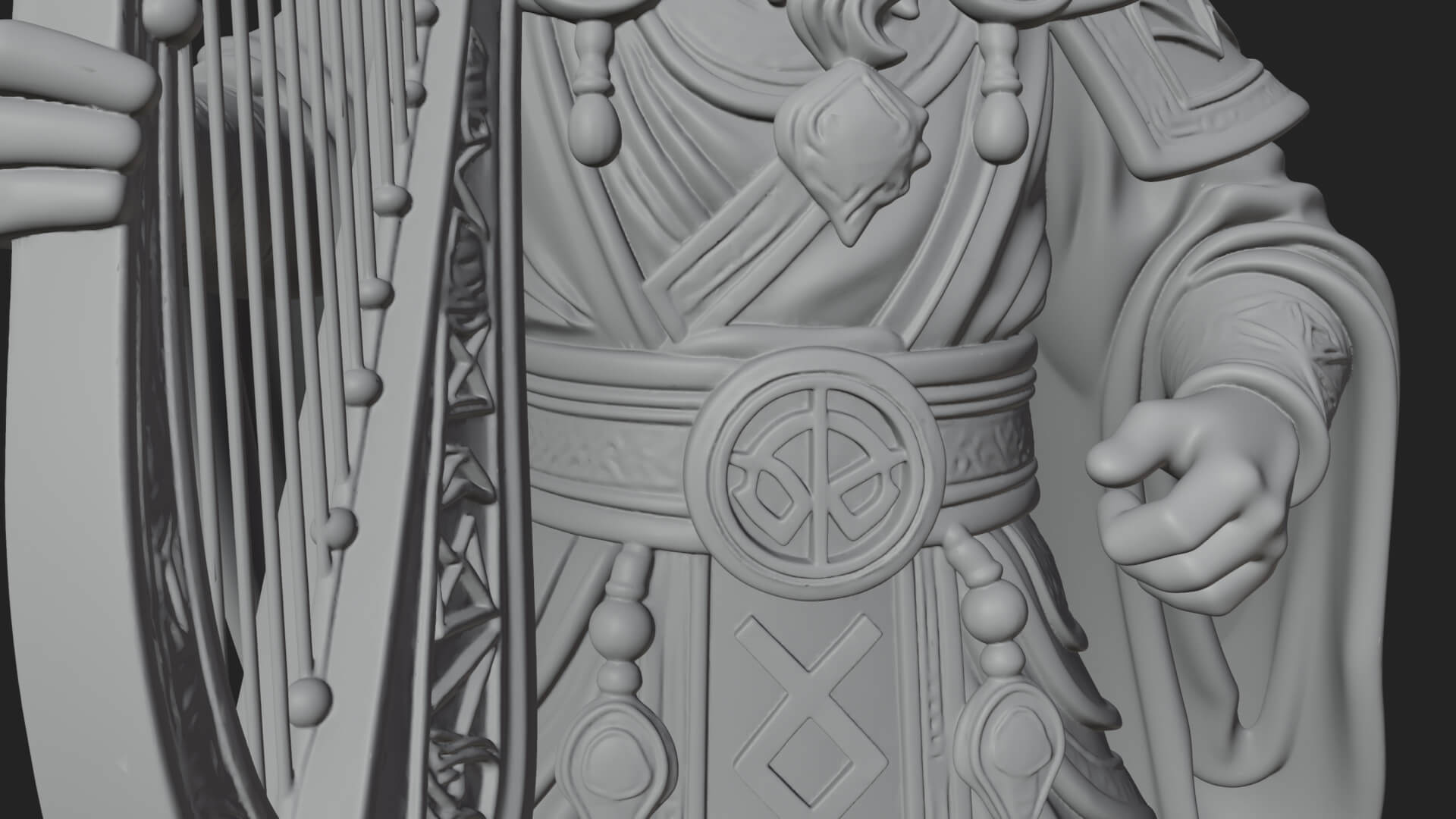 Odin with Spear Statue Design 10 3D Print Model 3D Model