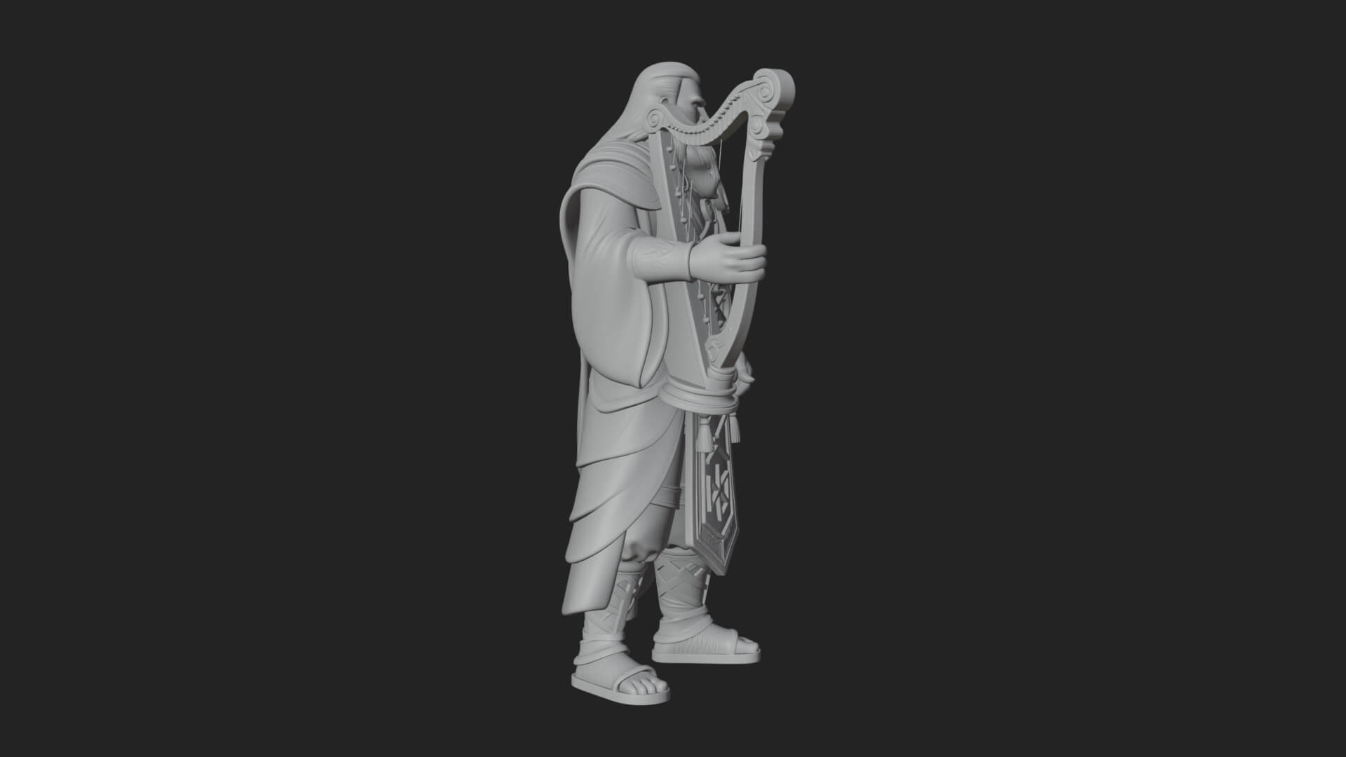 Odin with Spear Statue Design 11 3D Print Model 3D Model