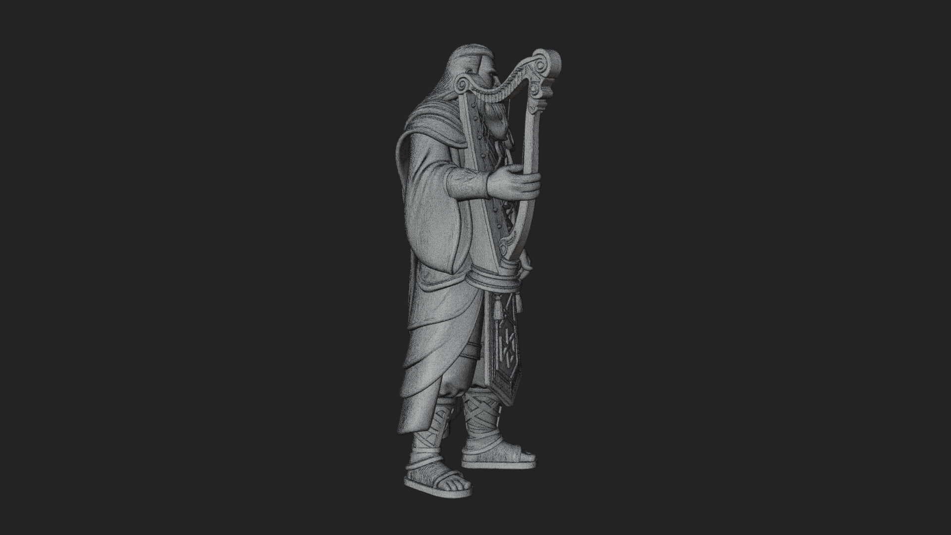 Odin with Spear Statue Design 11 3D Print Model 3D Model