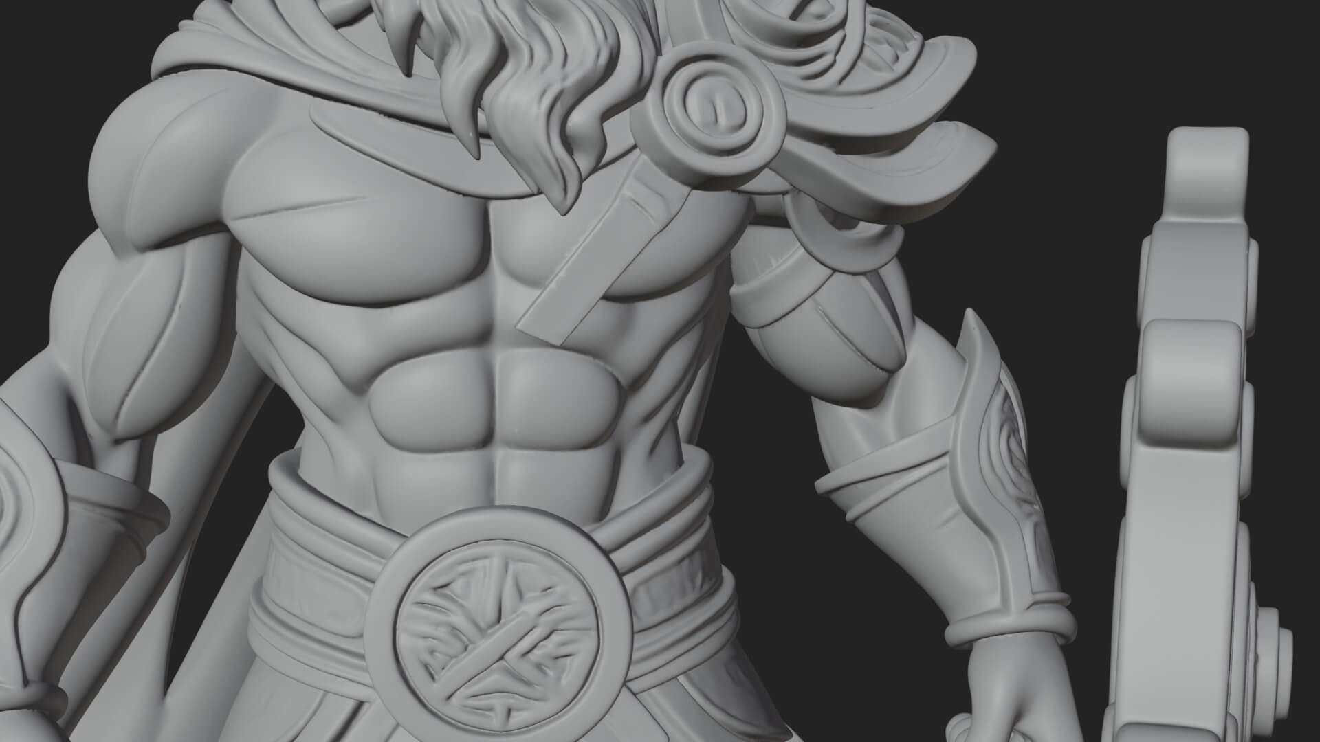 Odin With Spear Statue Design 12 3D Print Model 3D Model