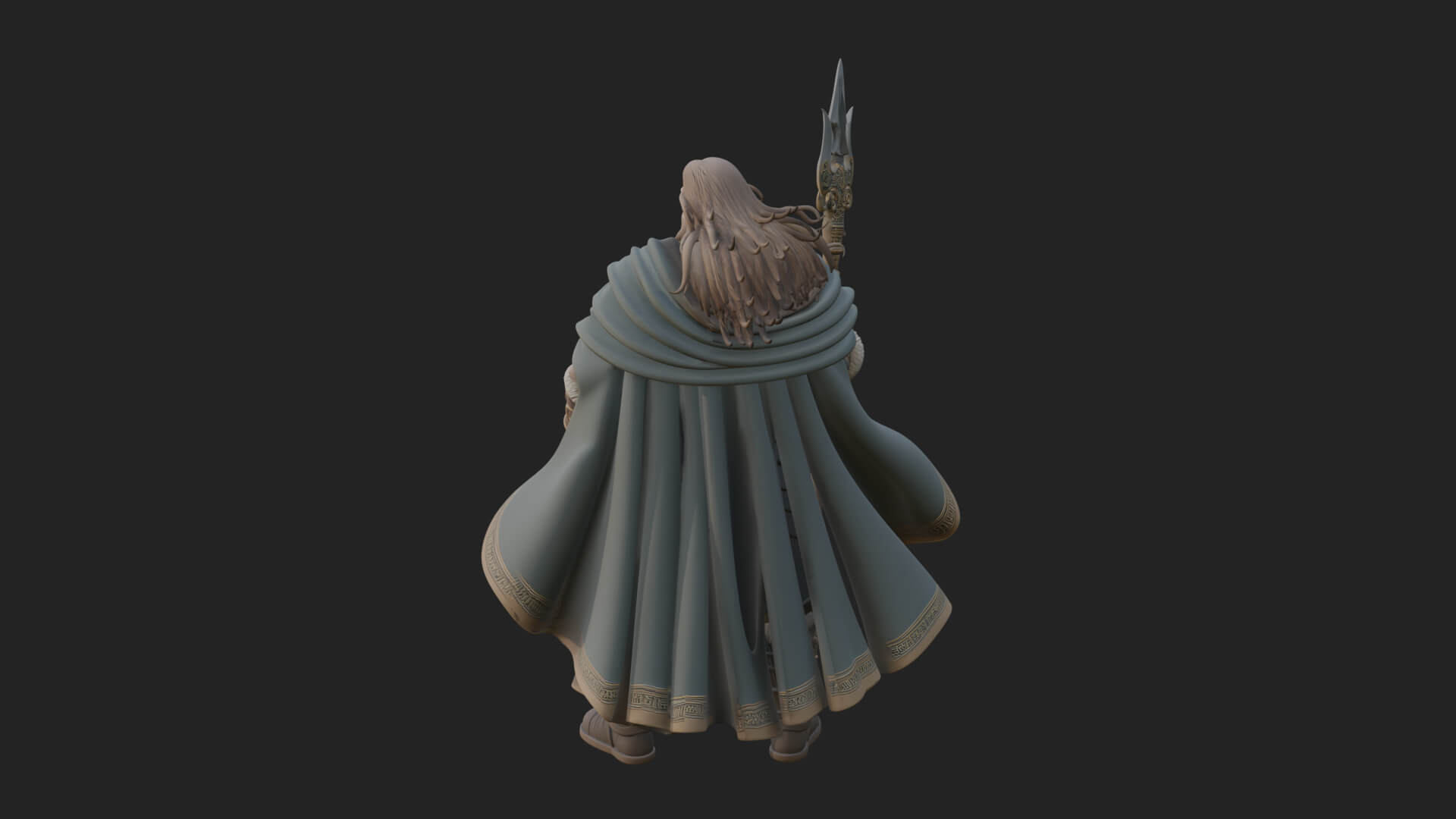 Odin with Spear Statue Design 13 3D Print Model 3D Model