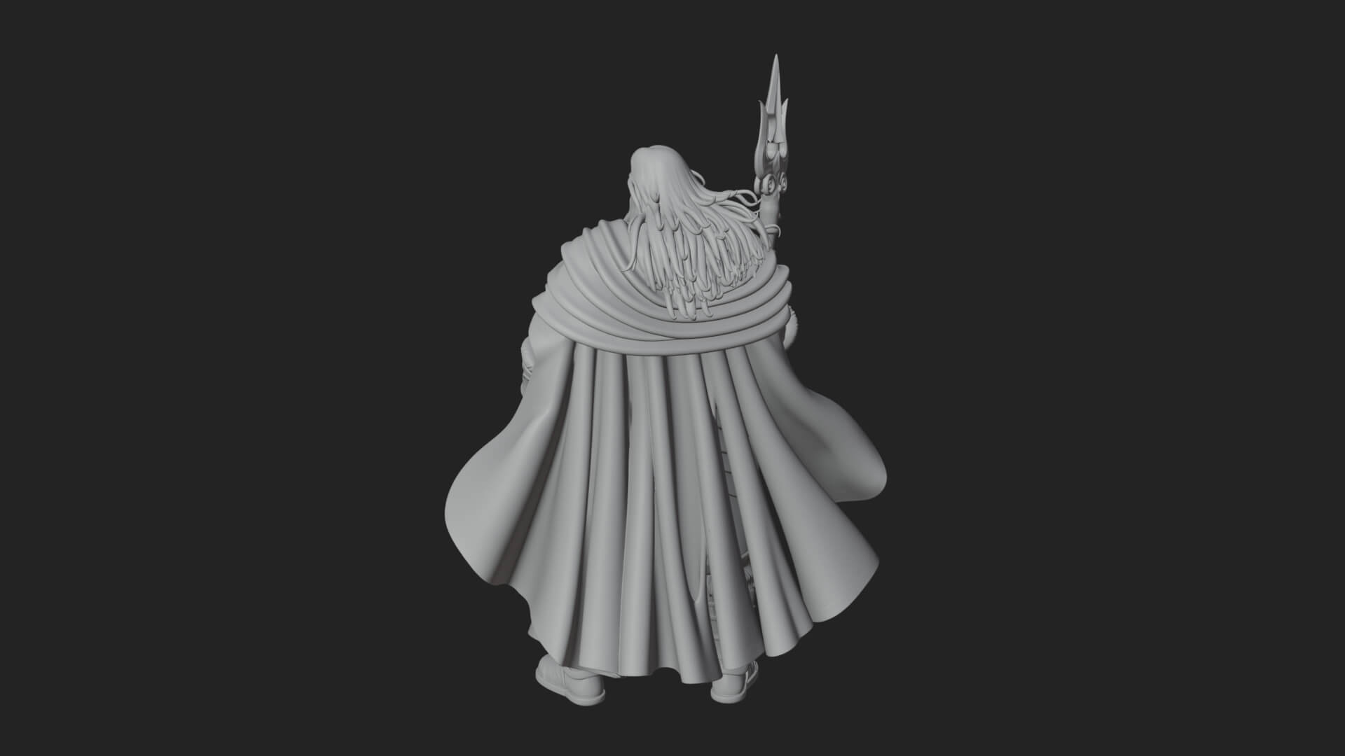 Odin with Spear Statue Design 13 3D Print Model 3D Model